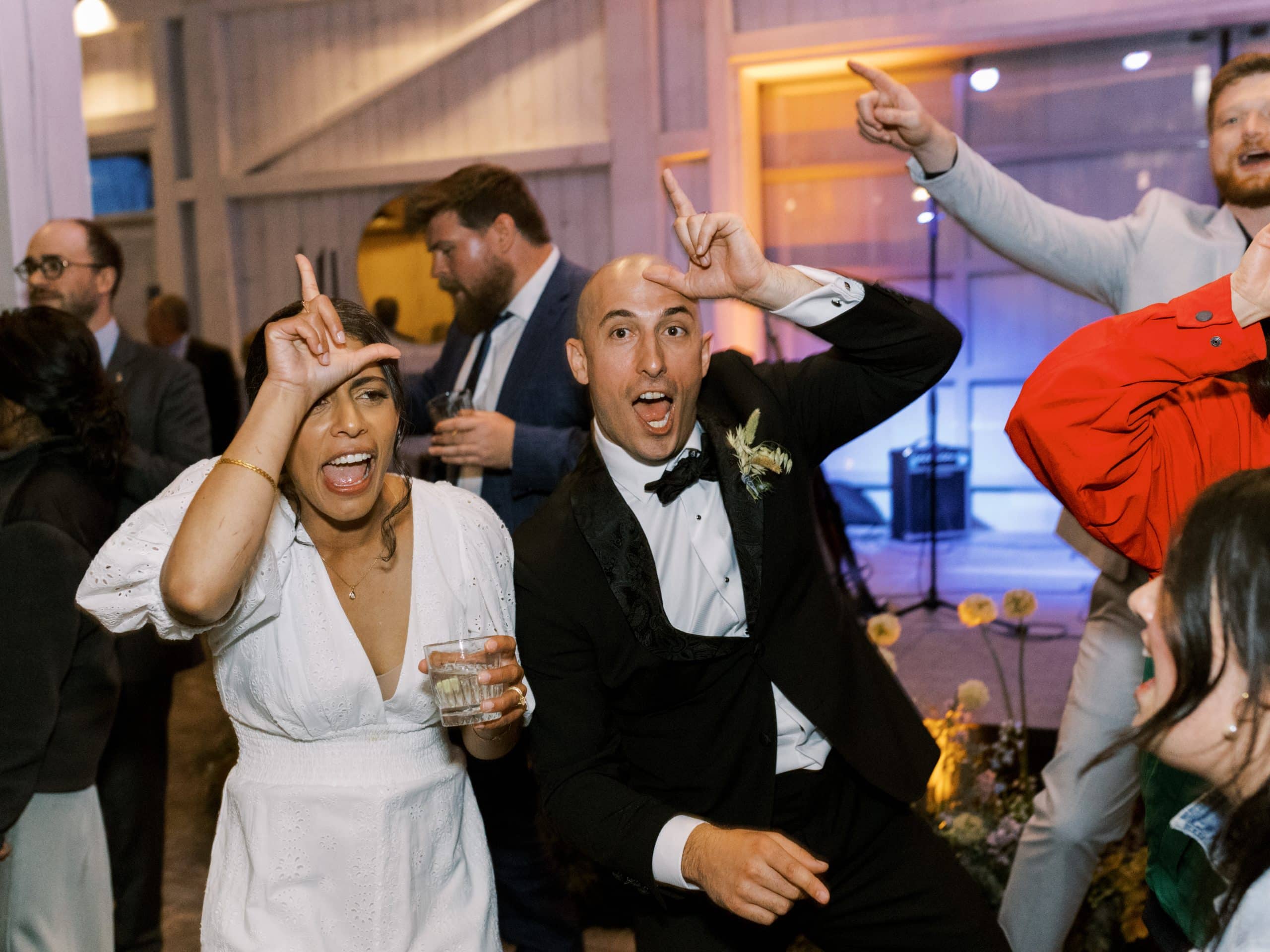 dancing at wedding, L on forehead